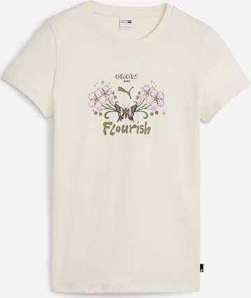 PUMA Shirt 'GROW  FLOURISH' in Wit: voorkant