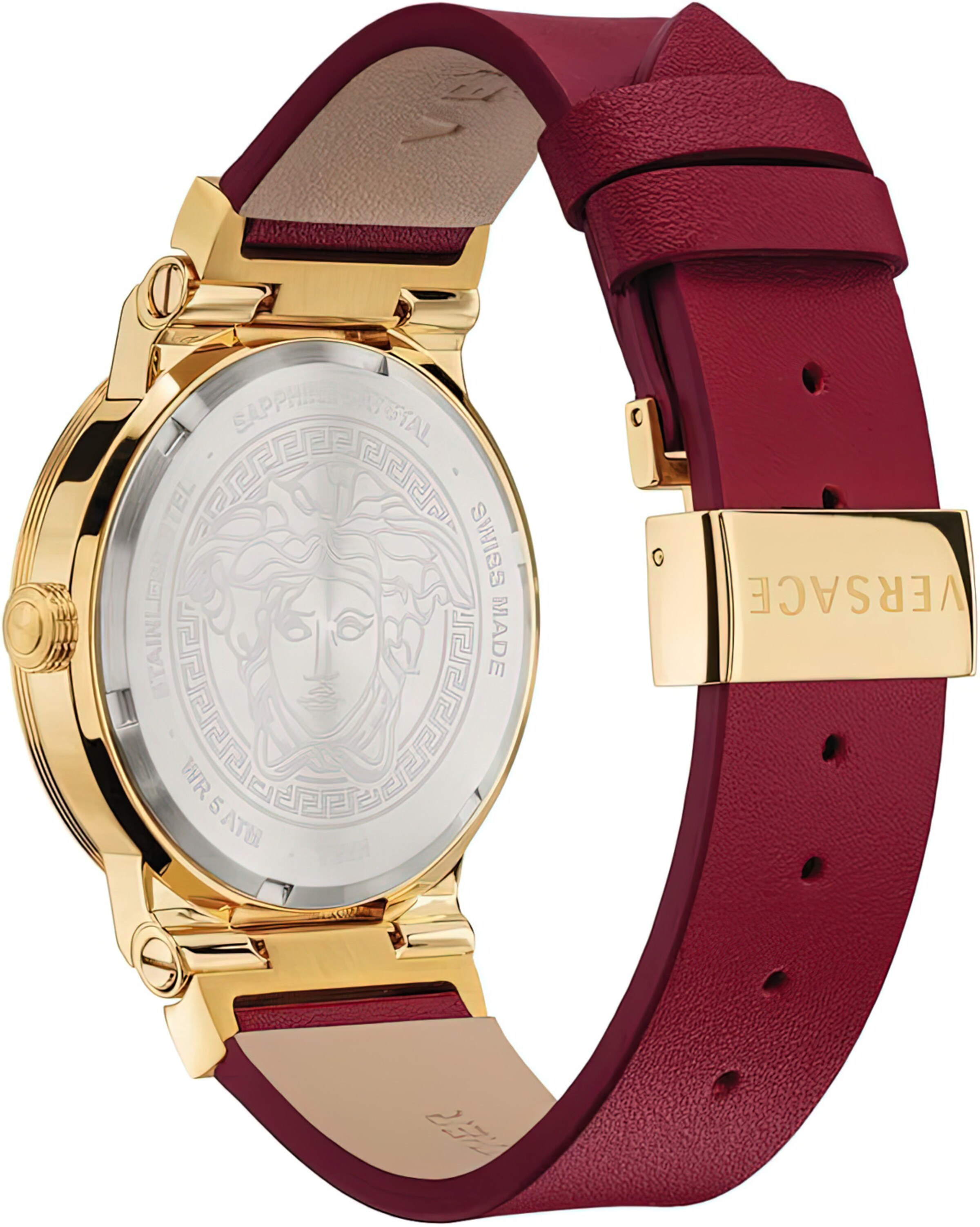 VERSACE Analoog horloge 'Greca Logo' in Rood
