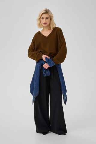 My Essential Wardrobe Sweter 'Jola ' w kolorze brązowy