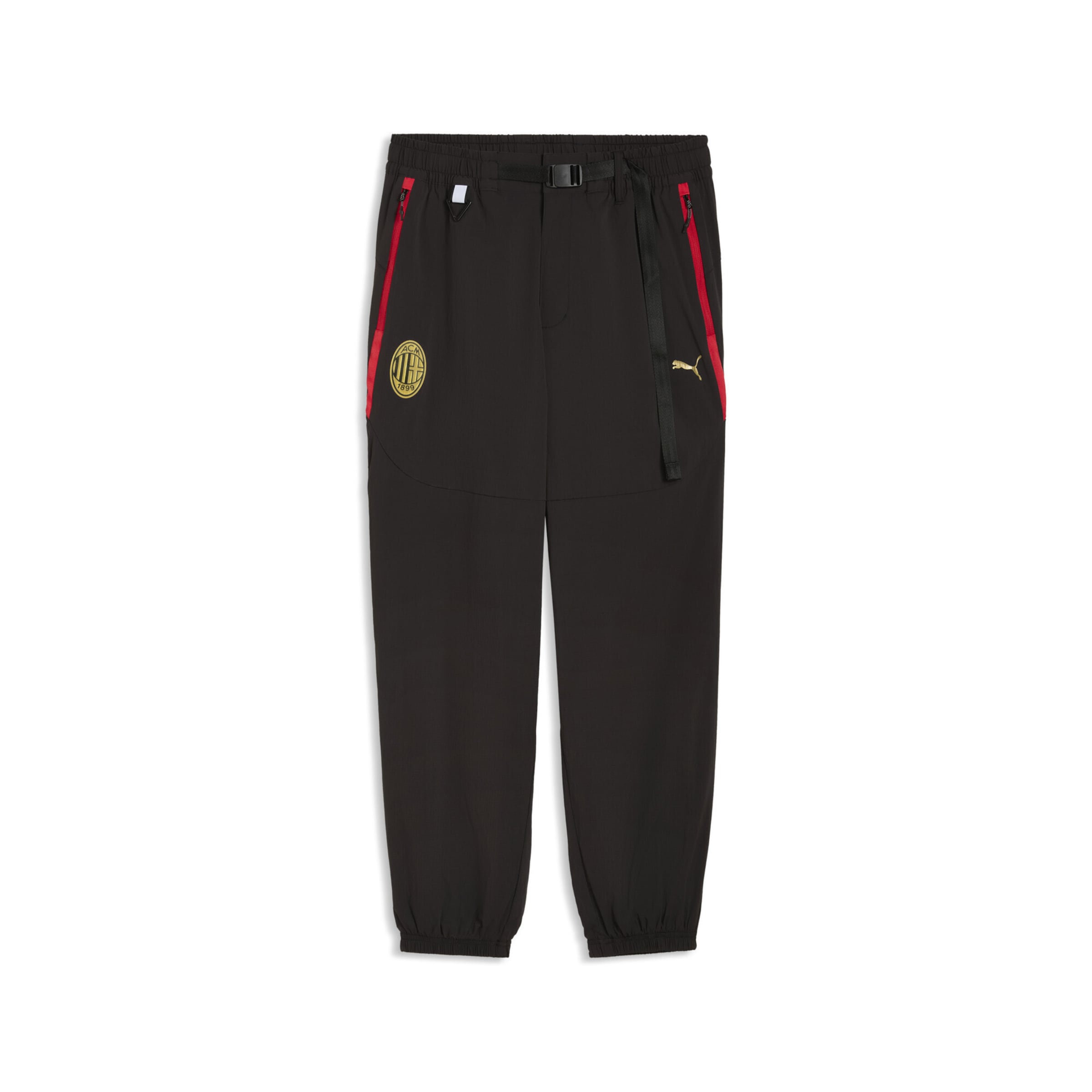 PUMA Tapered Sportbroek 'AC Milan Pumatech' in Zwart: voorkant