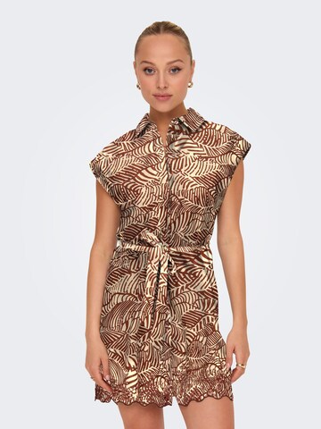 ONLY Shirt dress 'ONLLou' in Brown: front
