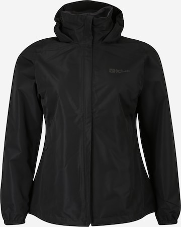 JACK WOLFSKIN Outdoor jacket 'Stormy Point' in Black: front