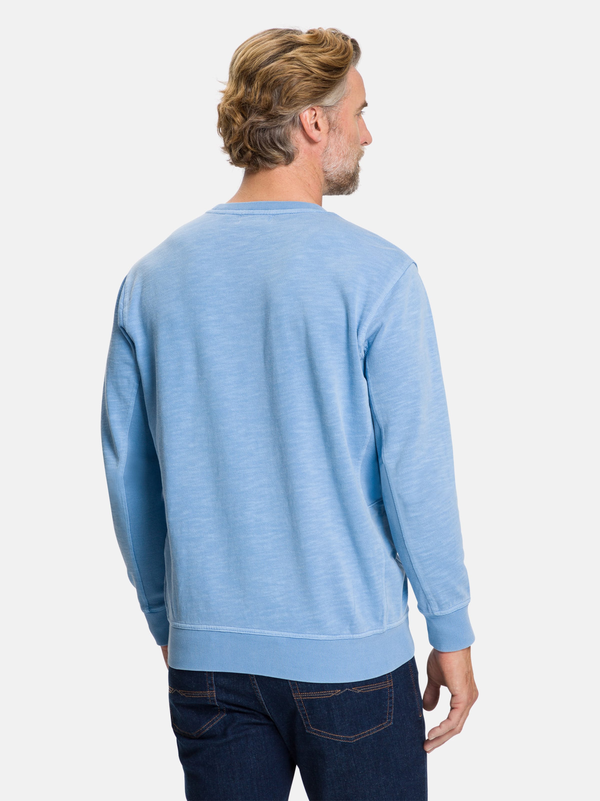 Männer Große Größen PIONEER Sweatshirt in Blaumeliert - BR24659