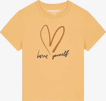 T-shirt 'Self love' Watapparel en jaune : devant