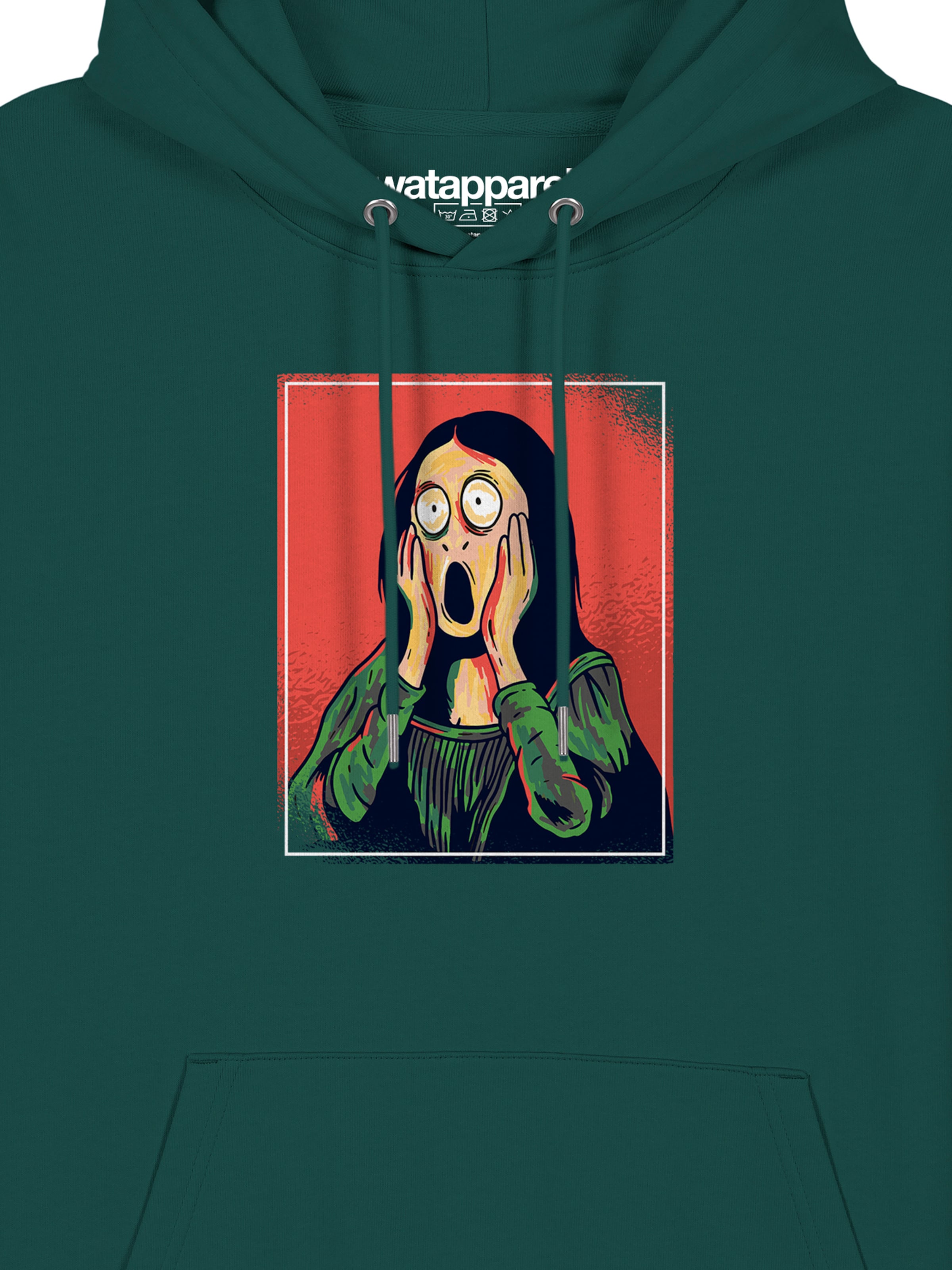 Sweat-shirt 'Mona Lisa Scream' Watapparel en vert