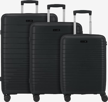 D&N Kofferset 'Travel Line 4600' in Schwarz: Vorderseite