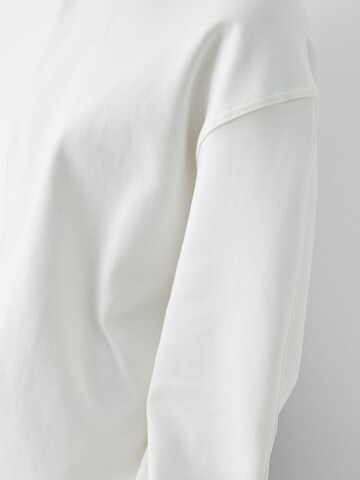 Sweat-shirt Bershka en blanc