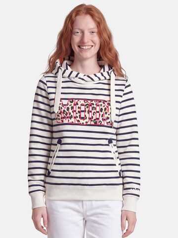 salzhaut Sweatshirt 'Sünn Ringel - Moin' in Wit: voorkant
