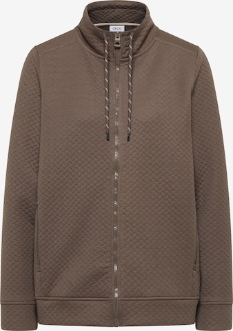 CECIL Zip-Up Hoodie in Brown: front