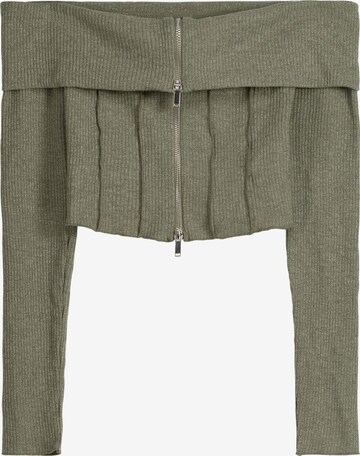 Cardigan Bershka en vert : devant