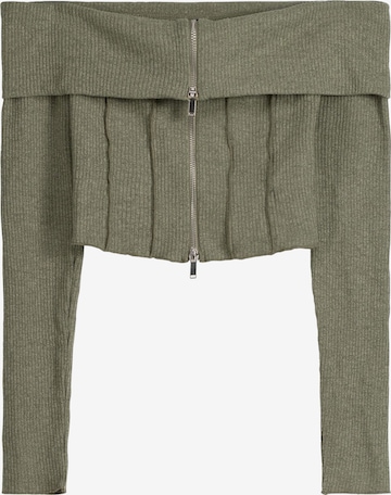 Cardigan Bershka en vert : devant