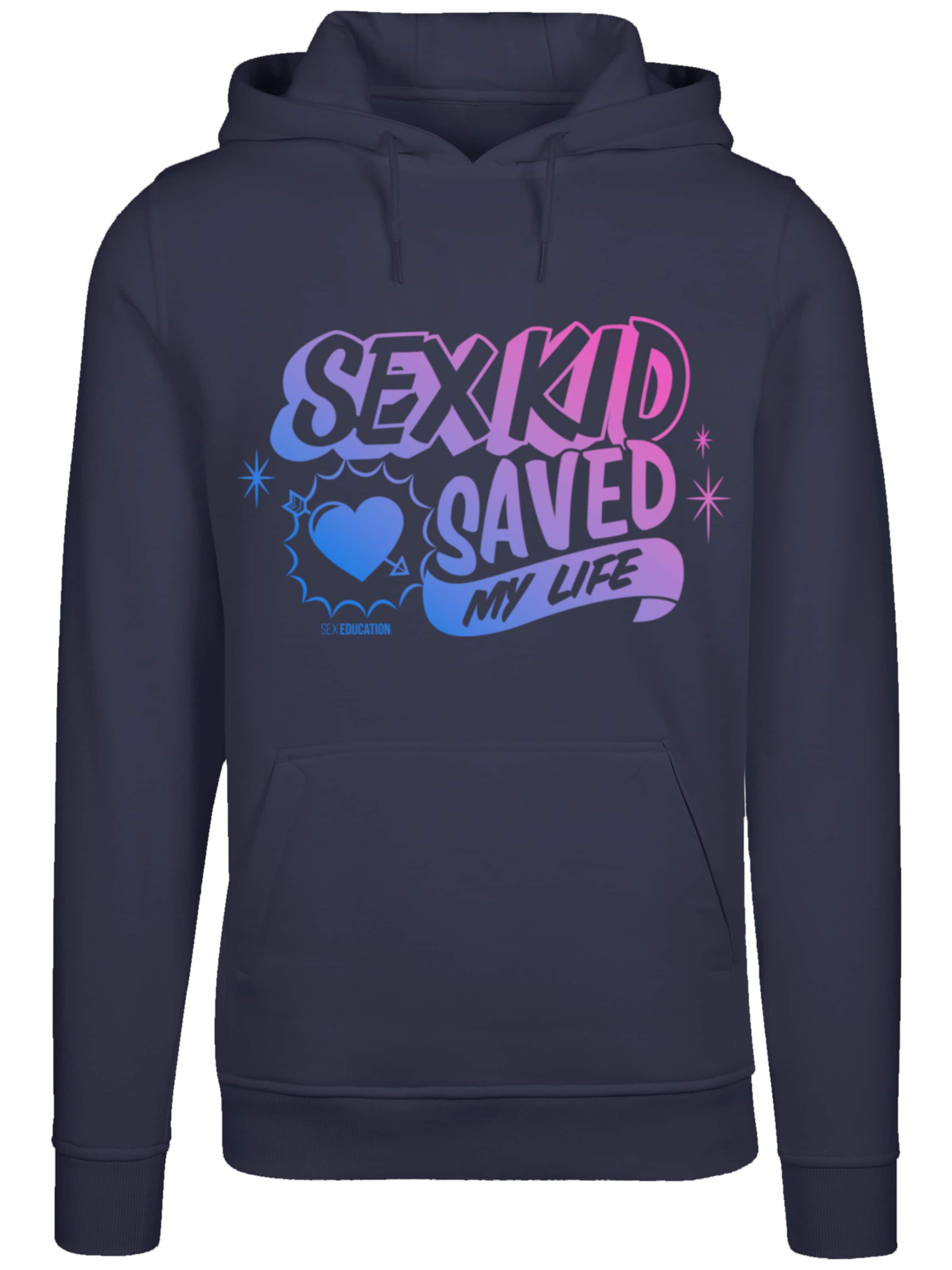 F4NT4STIC Sweatshirt 'Sex Education Netflix TV Series' in Blauw: voorkant