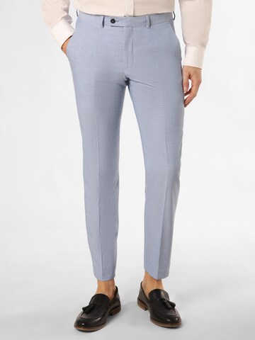 Regular Pantalon à plis 'Hoxdon' Finshley & Harding London en bleu : devant