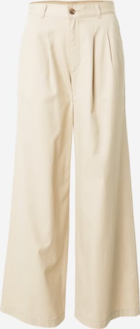 LEVI'S ® Wide leg Pleat-front trousers 'Pleated Wideleg Trouser' in Brown: front