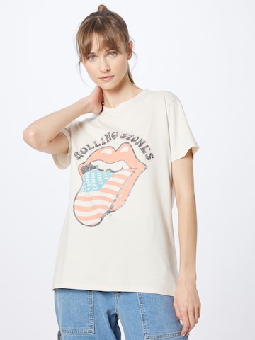 Cotton On T-shirt 'Rolling Stones' i vit: framsida
