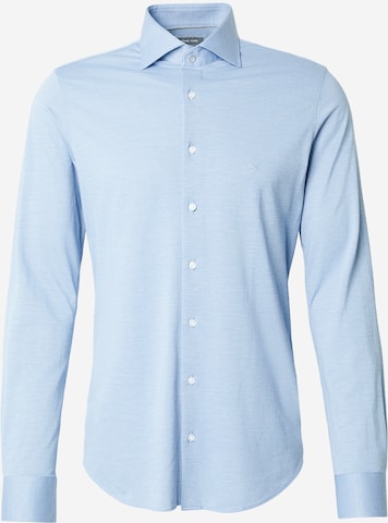 Michael Kors Slim fit Overhemd in Blauw: voorkant
