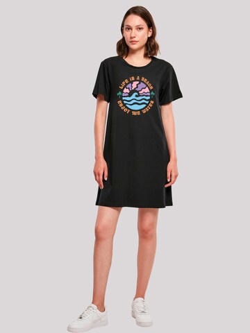 F4NT4STIC Kleid 'Life Is A Beach Enjoy The Waves' in Schwarz