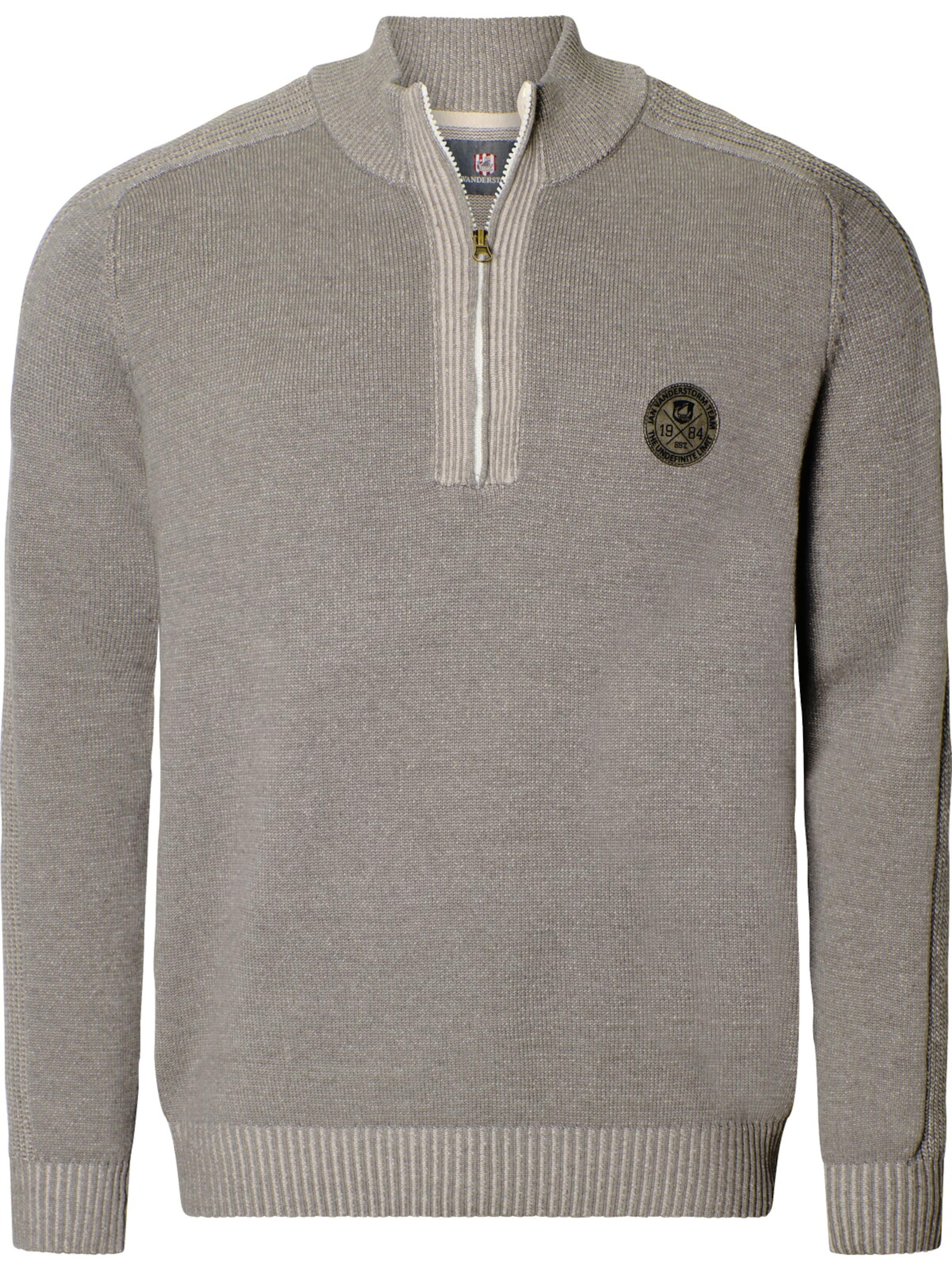 Jan Vanderstorm Pullover 'Benjas' in Grau: Vorderseite