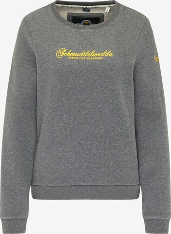 Schmuddelwedda Sweatshirt in Grijs: voorkant