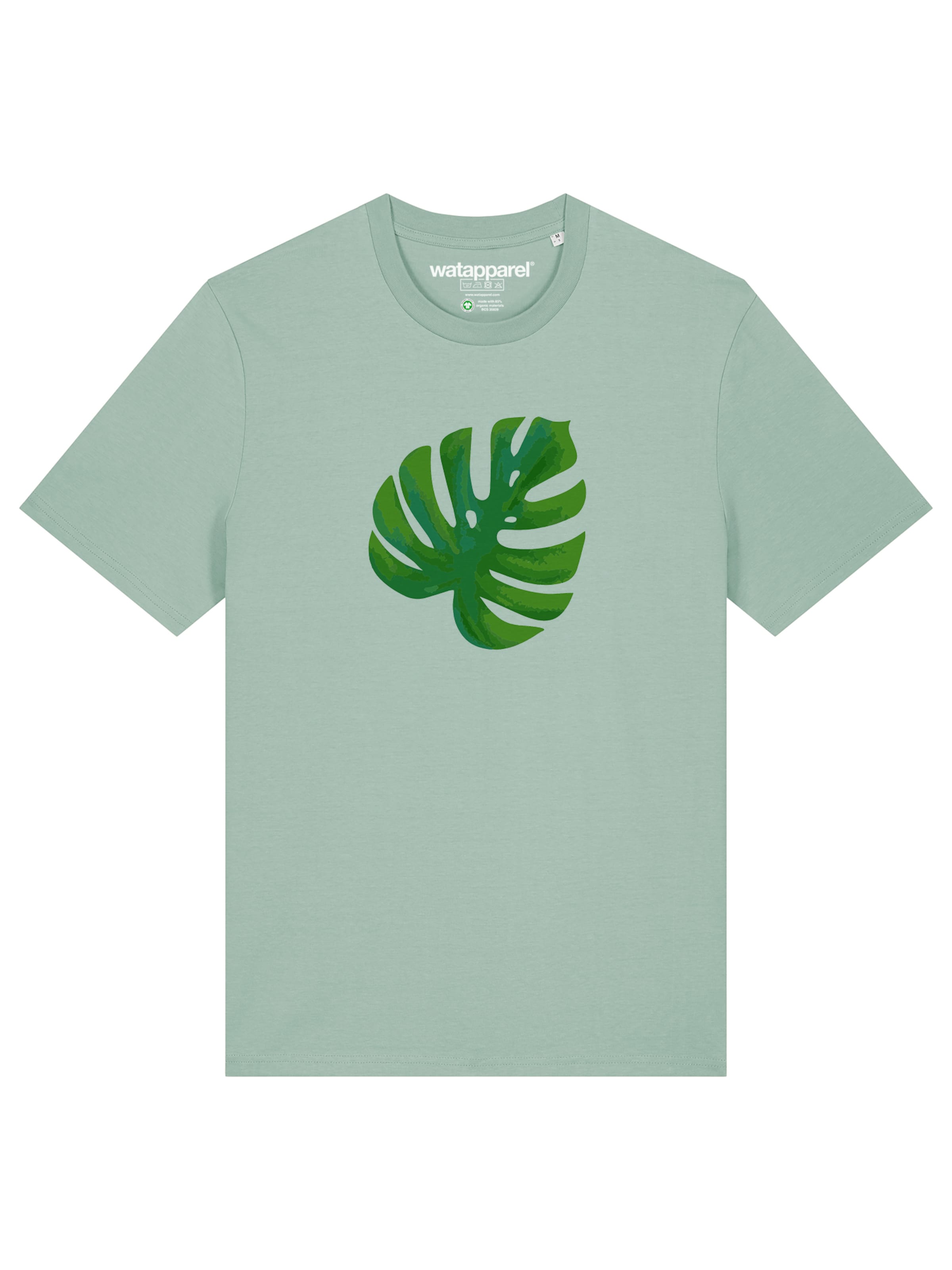 T-Shirt 'Monstera 2.0' Watapparel en vert : devant