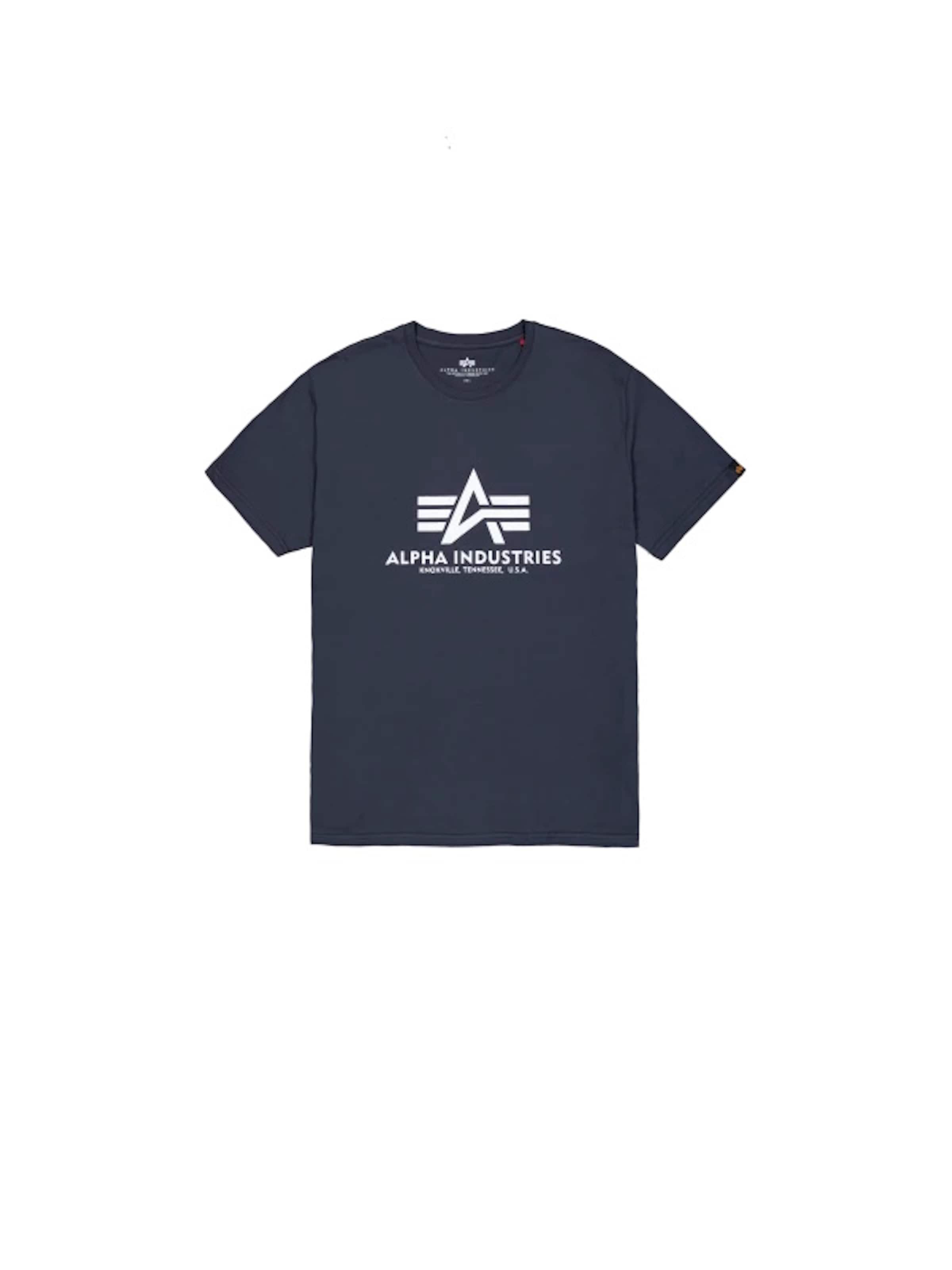 ALPHA INDUSTRIES T-Shirt 'Basic' in Blau: Vorderseite