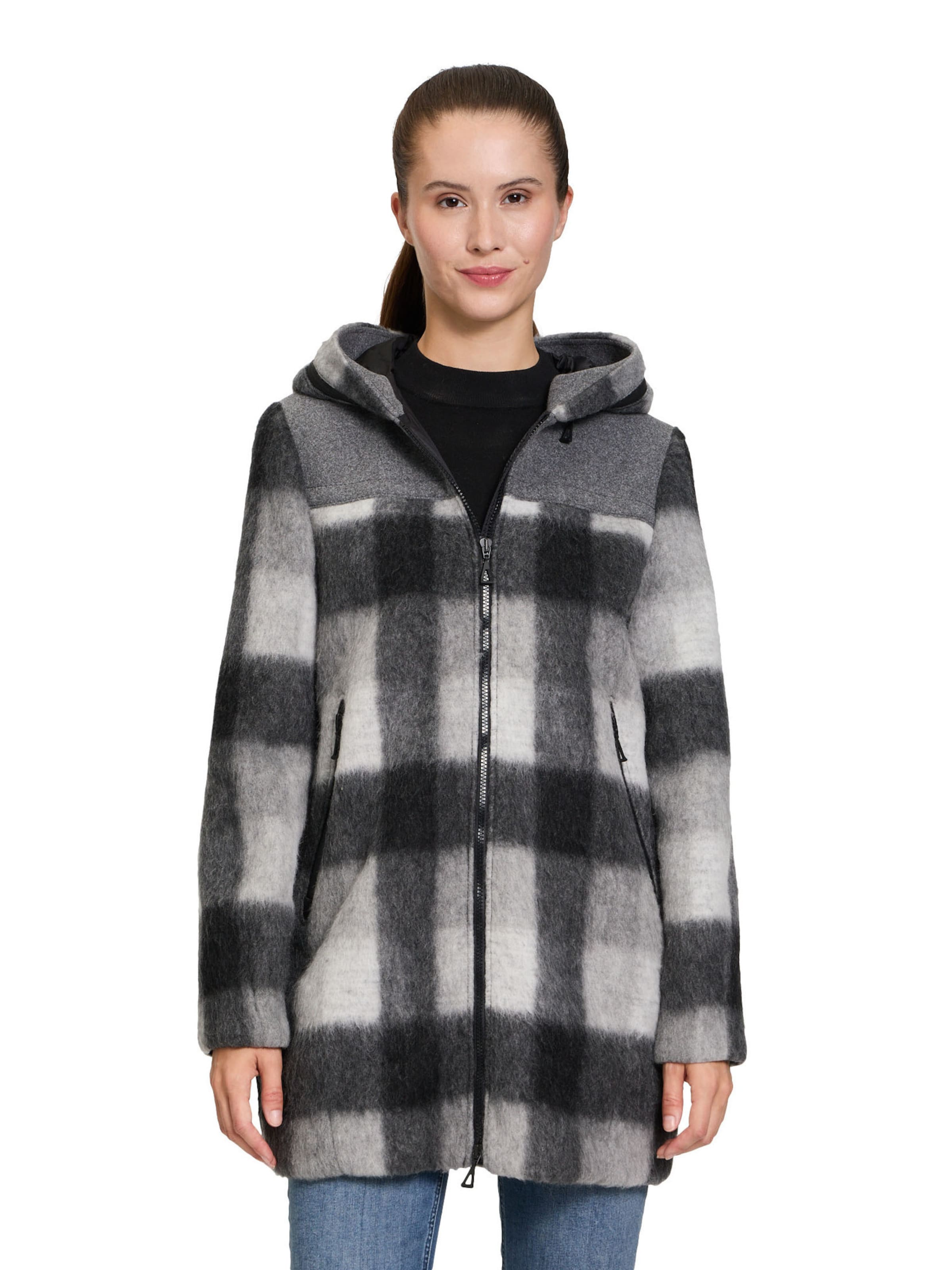 Amber & June Jacke in Grau: Vorderseite