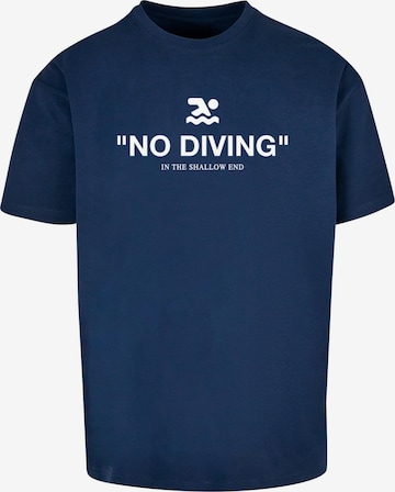 T-Shirt 'No Diving Heavy' MT Upscale en bleu : devant