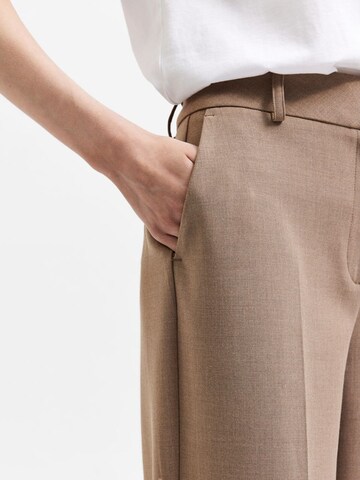 évasé Pantalon à plis 'RITA' SELECTED FEMME en beige