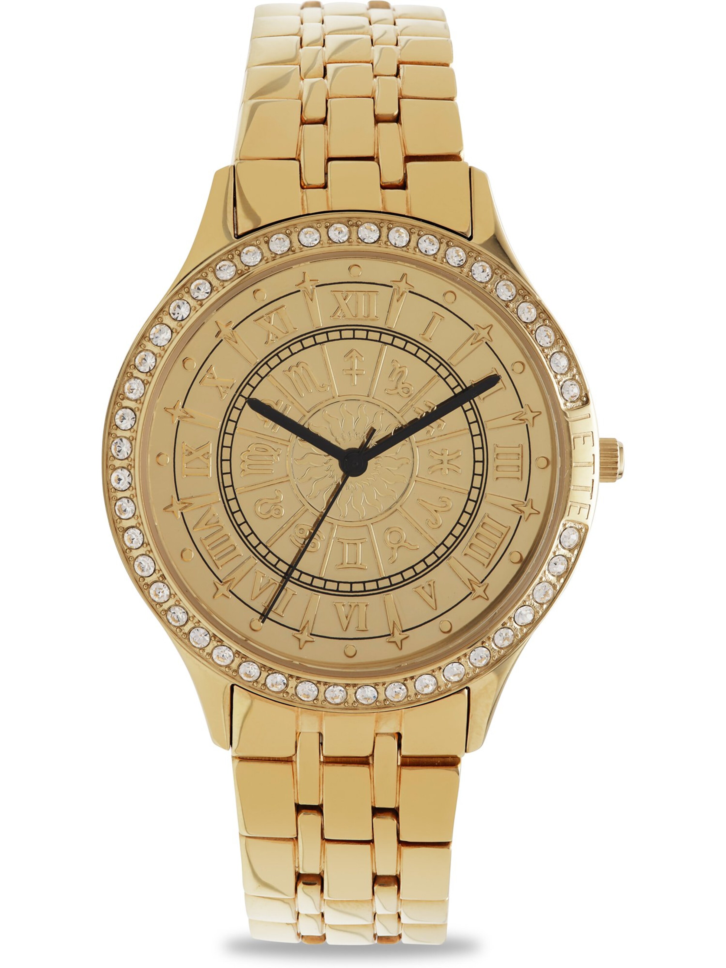 JETTE Analoguhr in goldgelb, Produktansicht