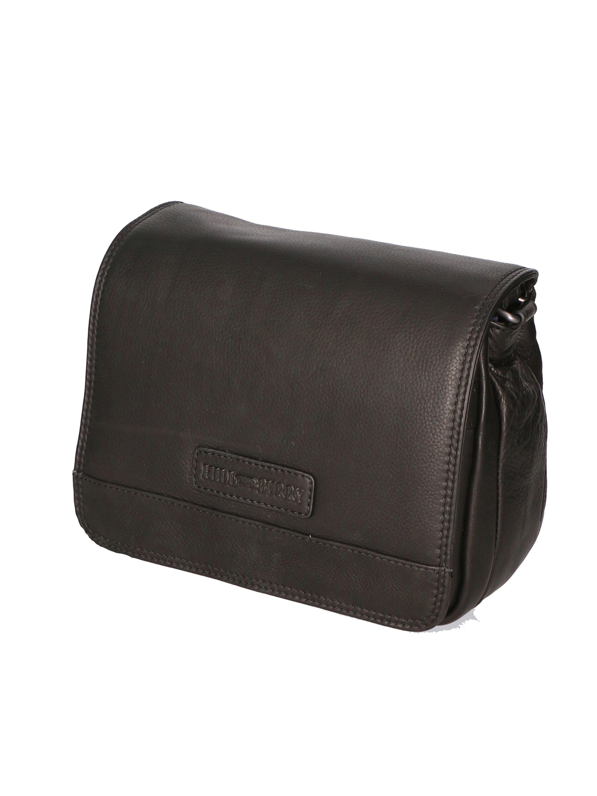 Borsa a tracolla 'Borsa a tracolla uomo vera pelle vitello ingrassato Hill Burry' di HILL BURRY in nero