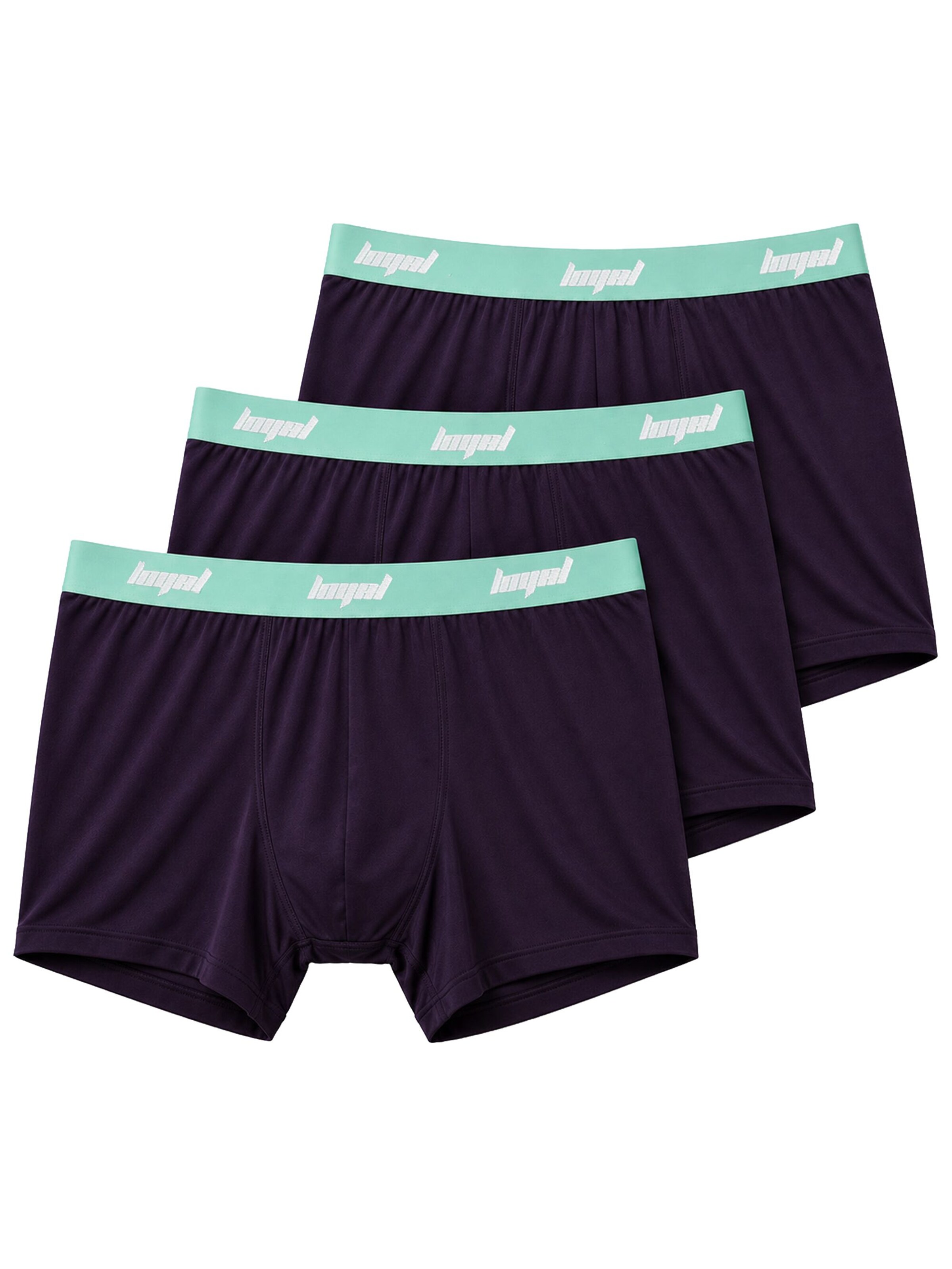 loyal 3er-Pack Boxershorts in Slim Fit in Lila: Vorderseite