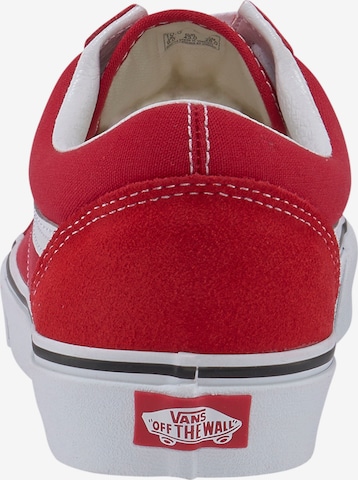 VANS حذاء رياضي بلا رقبة 'Old Skool' بلون أحمر