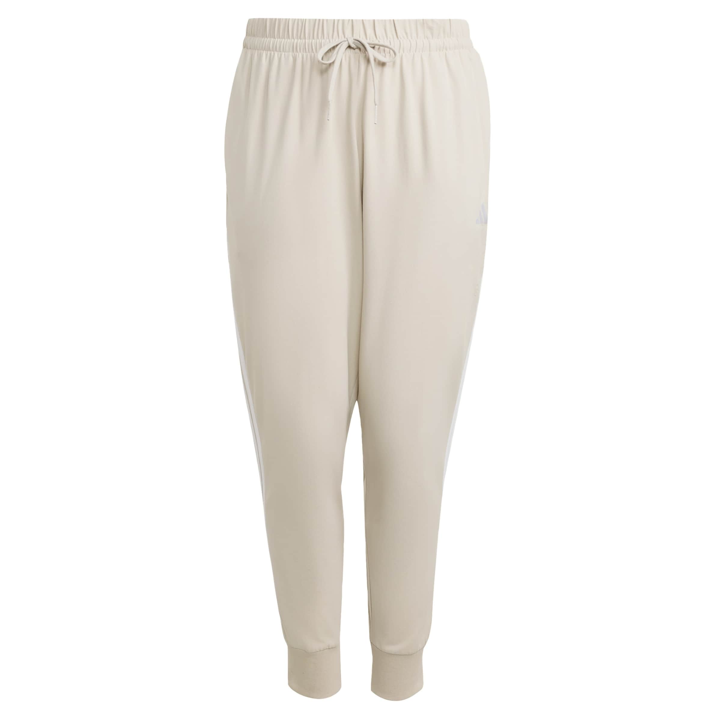 ADIDAS SPORTSWEAR - Tapered Pantalón deportivo 'Essentials' en beige: frente