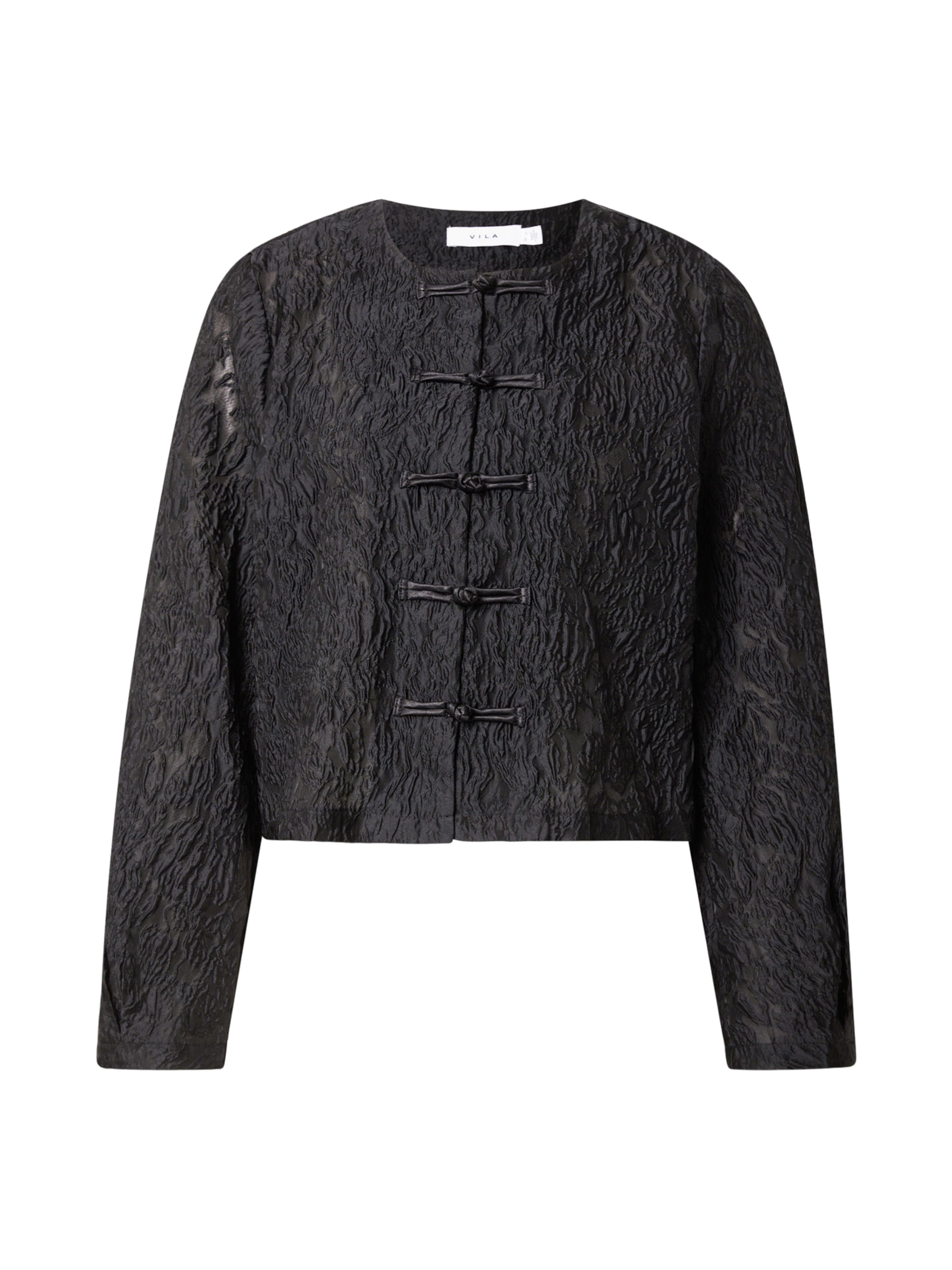 VILA Bluse 'VISELINE' i sort: forside