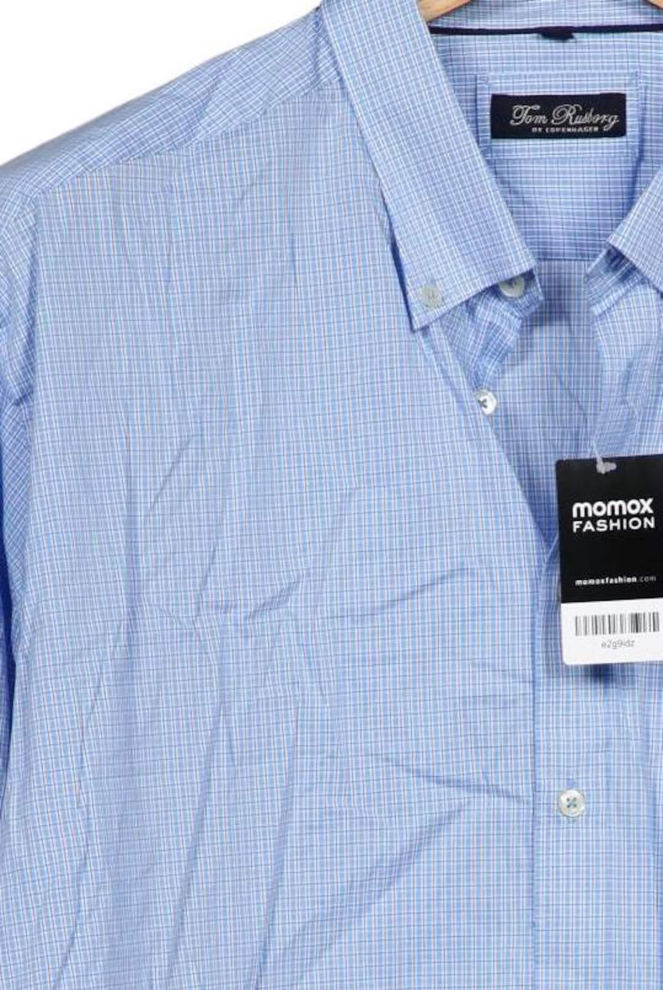 Tom Rusborg Button Up Shirt in 4XL in Blue