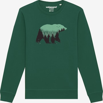 Sweat-shirt 'Waldbär' Watapparel en vert : devant