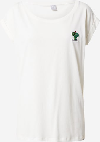 Iriedaily - Camiseta 'Veggie' en blanco: frente