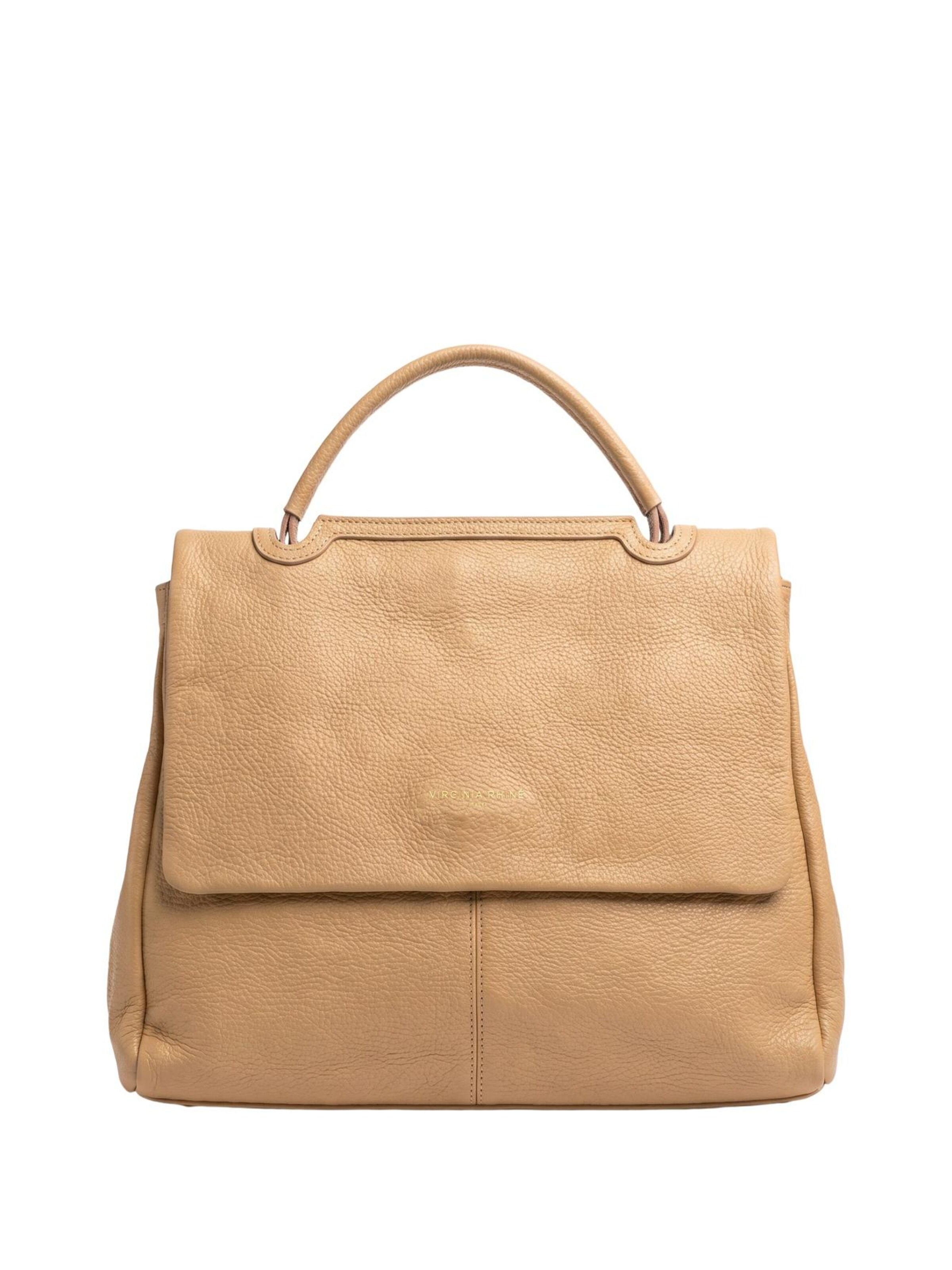 Borsa a mano 'Borsa a Mano Pelle Virginia Rhinè 35x30 cm' di Virginia Rhinè in beige: frontale