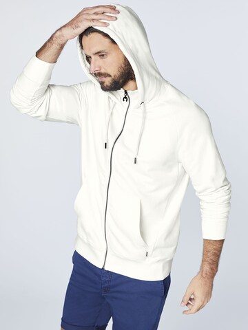 CHIEMSEE Regular fit Zip-Up Hoodie in White