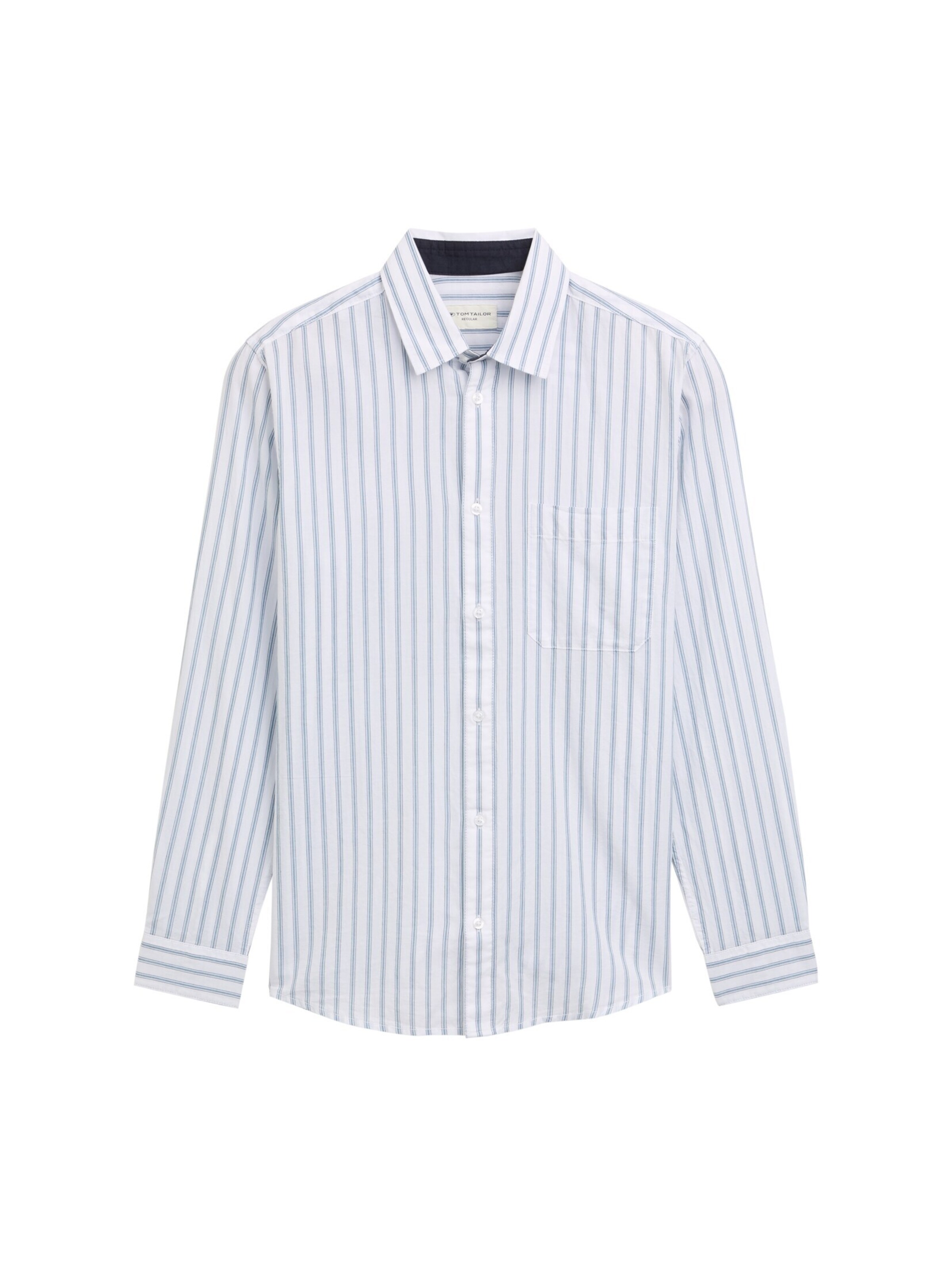 TOM TAILOR Regular fit Button Up Shirt in White: front