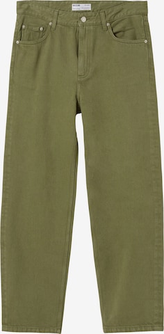 Bershka Regular Jeans in Groen: voorkant