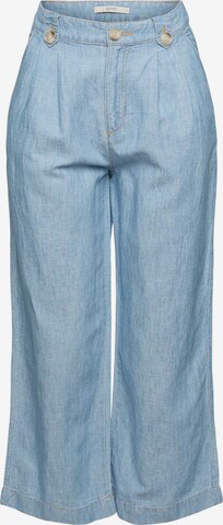 Loosefit Pantaloni cu cute de la ESPRIT pe albastru: față