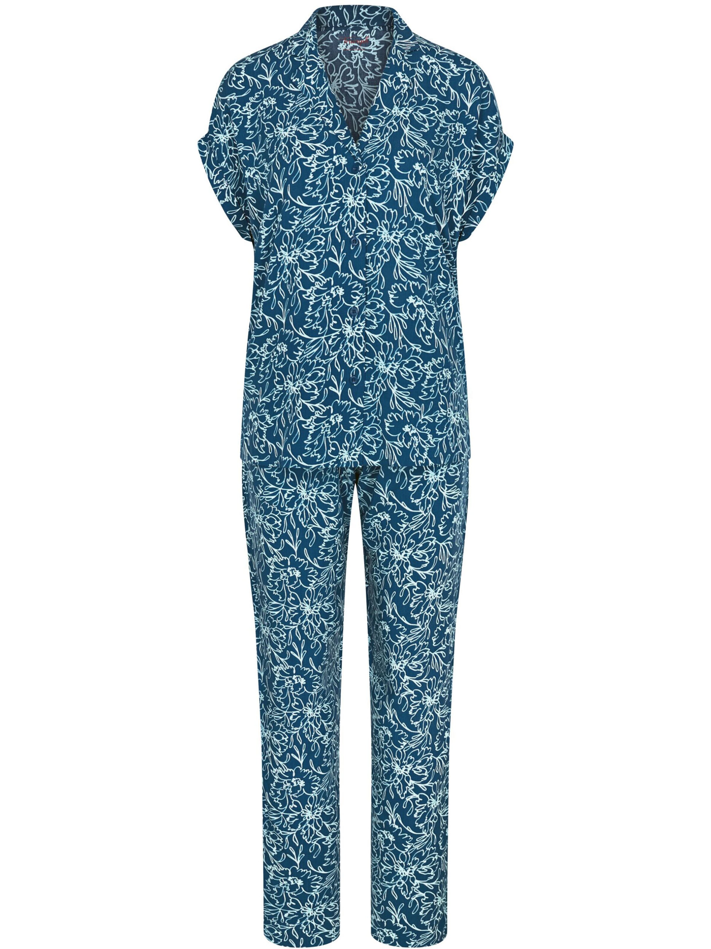 TRIUMPH Pyjama ' Boyfriend Fit ' in Blau: Vorderseite