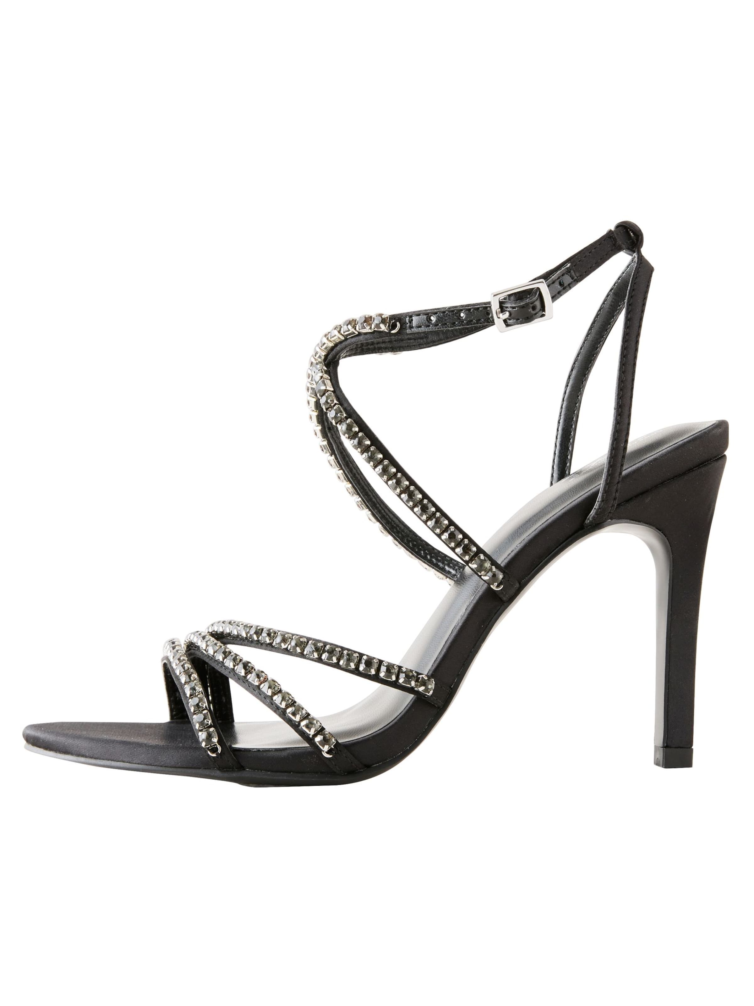 Next Босоножки с ремешком в Черный: спереди