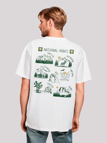 T-Shirt 'US National Parks Montage' F4NT4STIC en blanc : devant