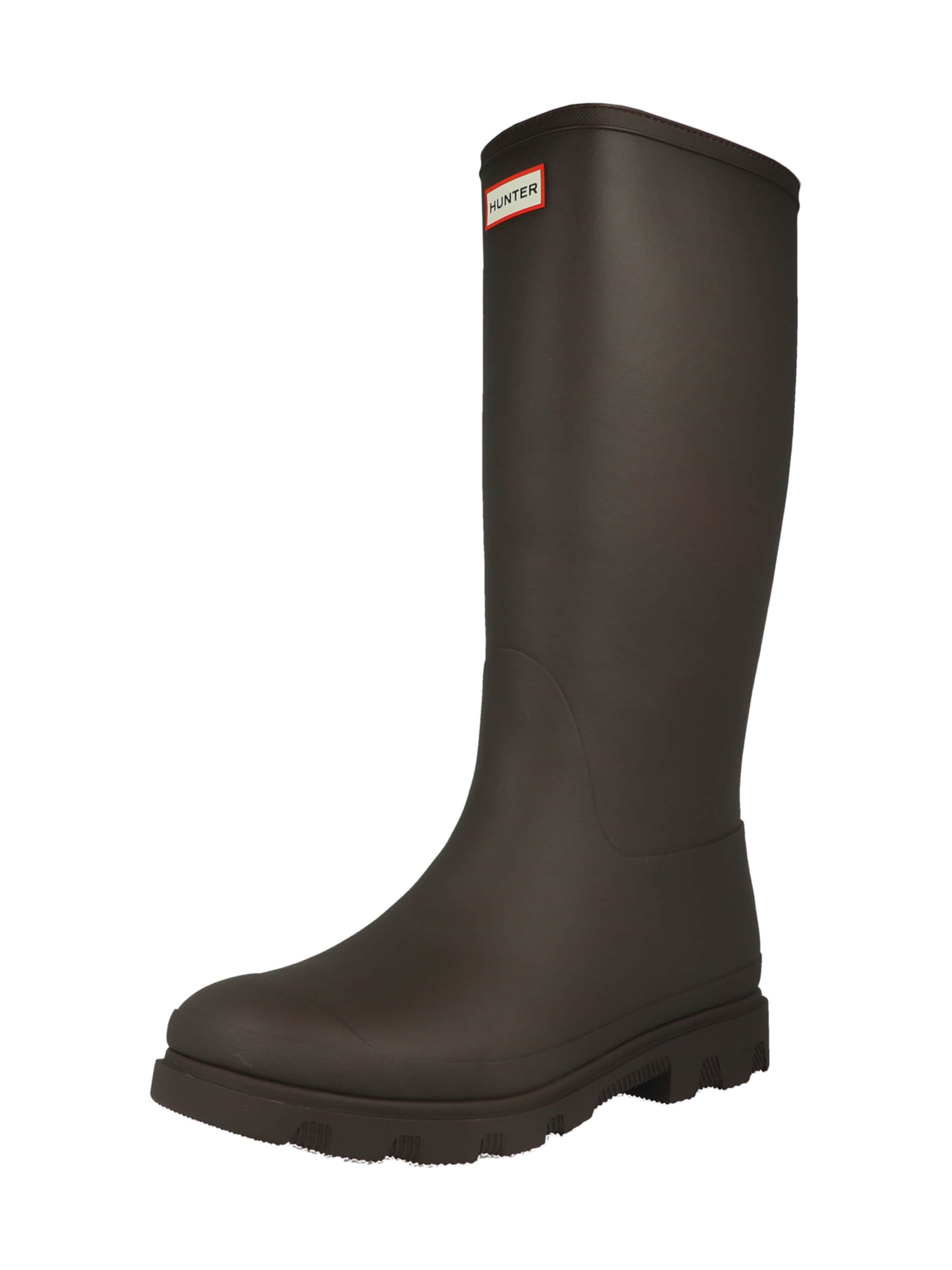 HUNTER Rubber boot in Brown: front