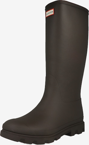 Bottes en caoutchouc HUNTER en marron : devant