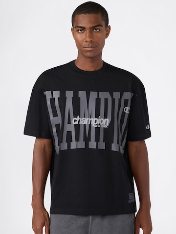 T-Shirt Champion Authentic Athletic Apparel en noir : devant