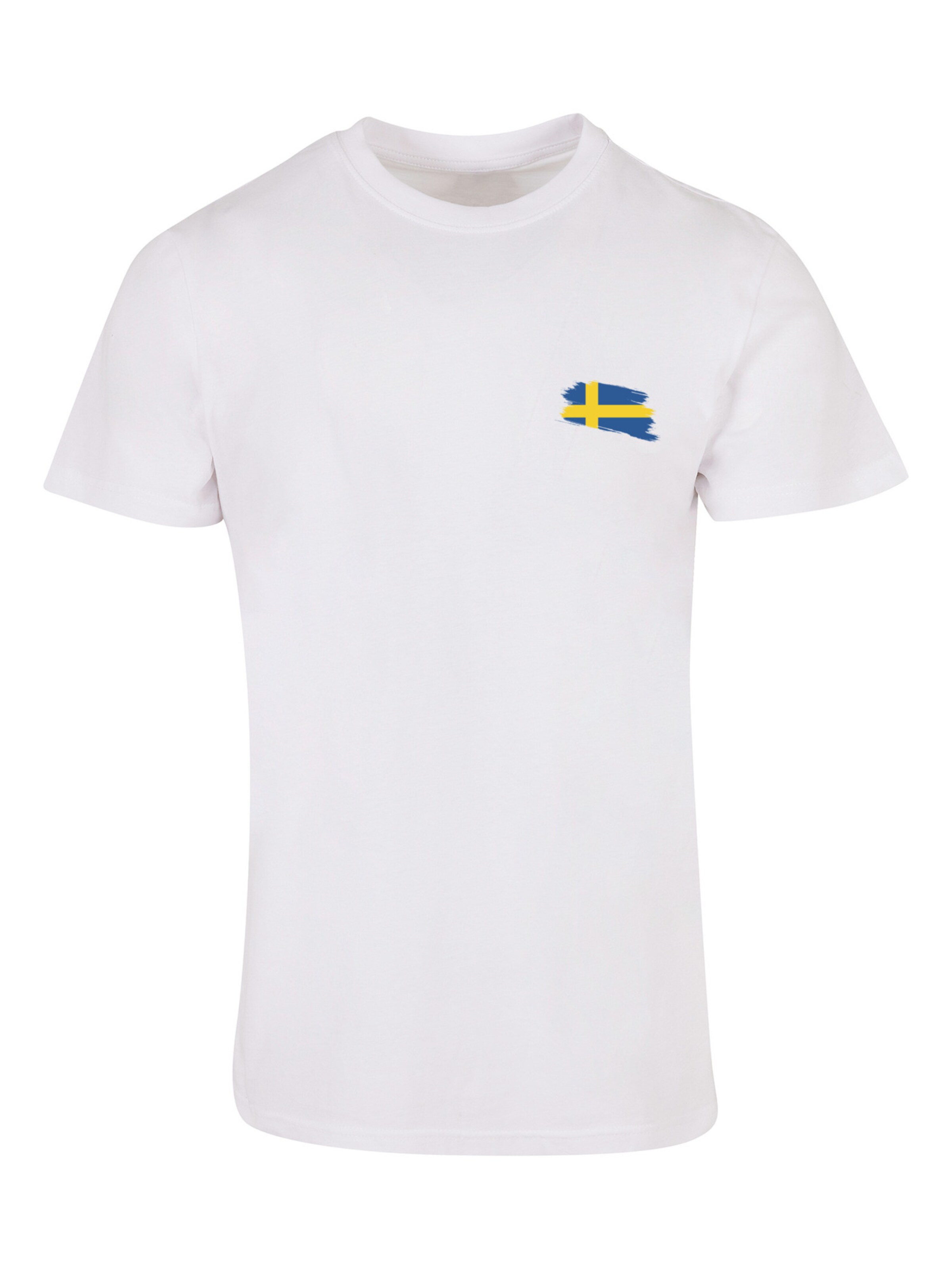 T-Shirt 'Schweden' F4NT4STIC en blanc : devant
