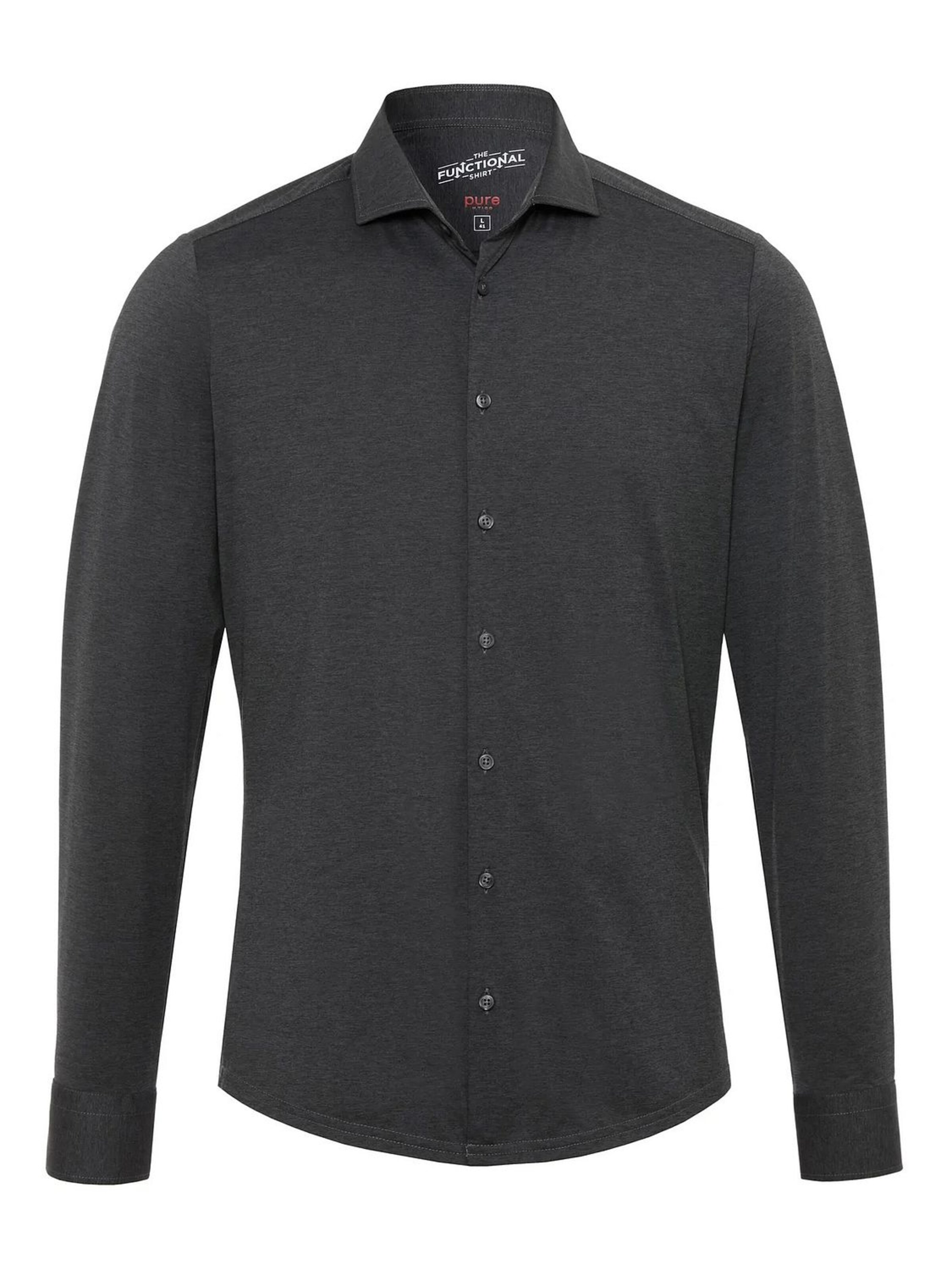 PURE Button Up Shirt in Grey: front